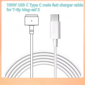 Consume electronics Câble de charge rapide USB C Type C mâle 100 W pour adaptateur de cordon Mag-saf2 pour Ma-Book pro Air A1436 A1465 A1466 97 W 45 W 60 W Convertisseur de chargeur Interface T