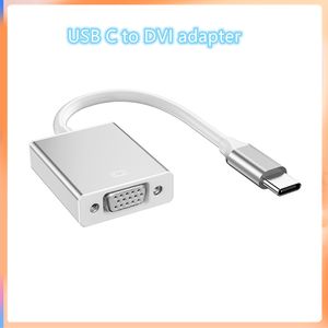 verbruiken elektronica 10 STKS/PARTIJ type USB C naar DVI adapter Thunderbolt 3 Usb3.0 snelle kabel voor notebook pc XPS 13 15 Mac-book Pro naar DVI monitor