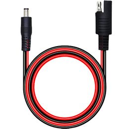 Consume electronics Lot de 2 fiches SAE 14 AWG 60 cm vers DC 5,5 mm x 2,1 mm mâle câble polarité inversée pour alimentations portables moto automobile RV panneau solaire