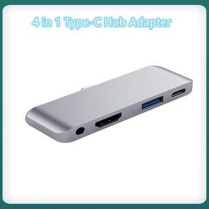 Consumir electrónica 4 en 1 USB C HUB tipo C a 4K HDTV USB3.0 PD carga Audio 3,5mm para iPad pro Mac-book Samsung galaxy s9