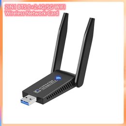 Verbruiken elektronica WiFi Draadloze Adapter Netwerkkaart USB 3.0 1300M 802.11ac AC1300 Met Antenne Voor Laptop PC Mini dongle