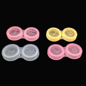 Contacts Lens Accessoires 5 / 10pcs Contact Lens L + R Étuis support de stockage Conteneur Voyage Consacteurs Candy Candy Couple Contact Contact Box D240426