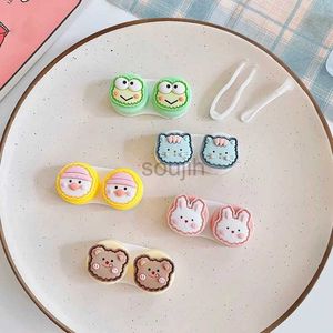 Contacte Lens Accessoires Contact Case Case Portable Contact Contact Lense Box Cartoon Animal Feme