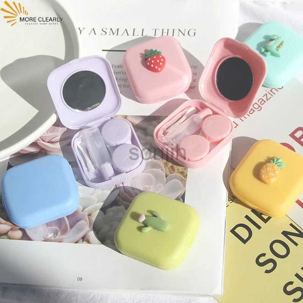 Contact Lens Accessories Contracte Contact Box Candy Couleur solide Femmes Portable Lens Portable Case pour INSEYS CARE KIT KIT CONSEIL CONTENDI