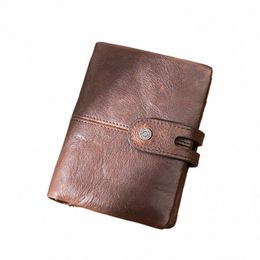 portefeuilles RFID de contact pour hommes en cuir authentique en cuir court bifold décontracté de portefeuille masculin de porte-sacs à main porte-cartes mey clip mene portefeuille u5jl #