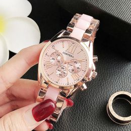Contana Womens Watch Top Brand Luxury Womens Watch Rose Gold Quartz Fashion Fashion en acier inoxydable Watch Wather Reloj Mujer 240513