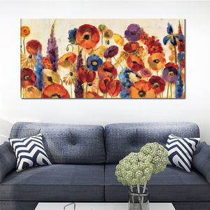 Arte abstracto contemporáneo sobre lienzo Joyful Garden Pintura al óleo hecha a mano con textura Decoración de pared