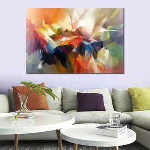 Eigentijdse abstracte canvas kunstbloem schilderij woonkamer decor met de hand geschilderd moderne bloemen kunstwerken kleurrijke hoge kwaliteit