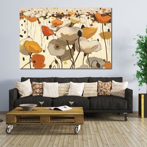 Hedendaagse canvas Wall Art Poppies 6 handgemaakt modern decor voor hotelkamer decor