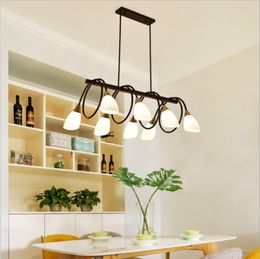 Lustres contemporains noirs 6 8 10 luminaires de salle à manger modernes suspendus, lampes suspendues en cage d'îlot de cuisine avec ampoule gratuite