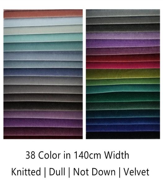 Contemporain moderne solide tricot plaine velours doux maison décorative canapé tissu 100 Polyester 140 cm de large 38 couleurs drop shippin2403577