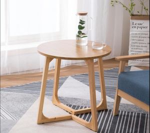 Table à thé ronde contemporaine en bois pour salon et salle à manger d'hôtel - Meubles de table basse élégants et élégants au design moderne