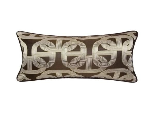 Funda de almohada de cintura Elipse con cadena marrón suave contemporánea, 30x50cm, decoración para el hogar, sofá, silla de coche, funda de cojín lumbar, venta por 5166022