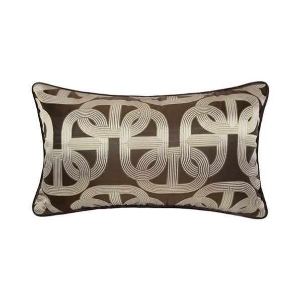 Contemporânea Soft Brown Chain Elipse Cintura Fronha 30x50cm Home Living Deco Sofá Cadeira de Carro Lumbar Living Capa de Almofada Venda por 257K