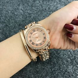 CONTENA, Reloj de pulsera de lujo para Mujer, relojes con diamantes de imitación, relojes de moda de oro rosa para Mujer, Reloj para Mujer, Reloj femenino C271S