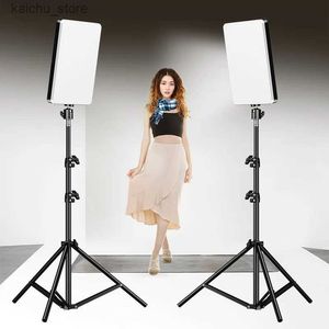 Éclairage continu Lumière vidéo LED de 10 pouces pour streaming en direct Photo Panel de studio Photographie Dimmable Panneau plat remplissage 3300-5600K Y240418