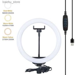 Éclairage continu 16/26 / 33 cm Réparation de lumière annulaire endommagée et pièces de rechange Dimmable LED Anneau Light USB Light Photography Ring Light Y240418