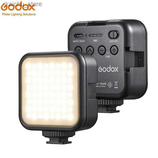 Éclairage continu Godox Liteons LED 6bi Dual Color Temperature LED VIDEO VIDEO CHARGING MINI FILL LUMIÈRE 3200K-6500K DIMMable avec support magnétique Y240418