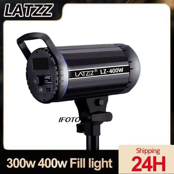 Éclairage continu Latzz 300W 400W Lumière LED remplie sur place 5600K 7.4V Studio professionnel Video Light for Outdoor Shooting of Short-site Videos Y240418