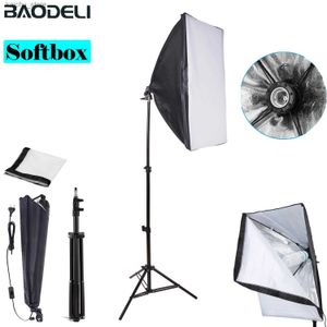 Éclairage continu Photographic Equipment Photo Studio Photography Box Box Kit avec Triopod Video 50x70cm Softbox Photo Boîte avec porte-lampe E27 Y240418