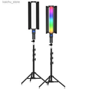 Continu Lighting RGB Fotografie Video Pole Party LED LED LICHT Vullicht Handheld Flash Tripod Y240418