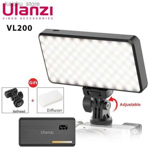 Éclairage continu Ulanzi VL200 2500K-9000K Light de caméra LED avec support de téléphone trépied 360 BALL BALL DIMMable VIDEO LEIL avec diffuseur doux Y240418