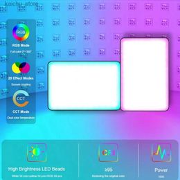Éclairage continu Vloglite Fill Light Full Color RGB LED Photography Light 2500K-9000K CRI95 + Dimmable adapté à Tiktok sur place Caméra d'éclairage Vlog Y240418