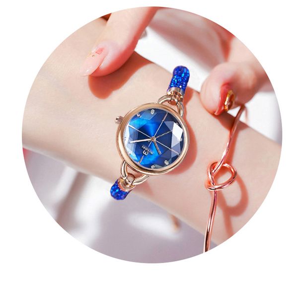 Reloj de cuarzo con temperamento de moda contratado, pulsera para mujer, relojes exquisitos de negocios para mujer, reloj de pulsera inteligente brillante con diamantes para niñas al por mayor