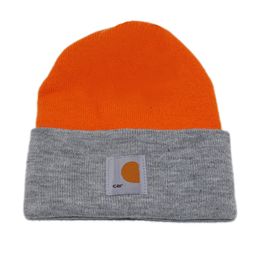 Bonnet de couleur contrastée pour femmes, chapeaux tricotés chauds d'hiver, accessoires de mode pour le ski