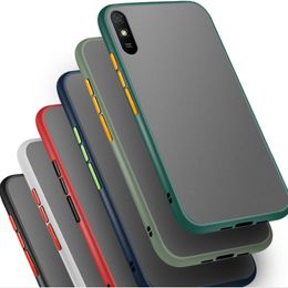 Contrast Color Matte Case voor iPhone 12 11 Pro Max XS X XR 6 7 8 Plus TPU CLEAR Slim Telefoon Cover In Stock