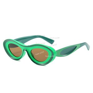 Lunettes de soleil de couleur contrastée pour femmes, lunettes de soleil à petite monture, lunettes de soleil de forme concave tendance et personnalisées pour hommes, lunettes de soleil originales