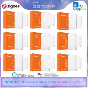 Control 1/20 PCS SONOFF SNZB04 ZigBee Sensor de ventana de puerta Sistema de seguridad inteligente para el hogar Detector Trabaja con la aplicación EWelink Alexa Google Home