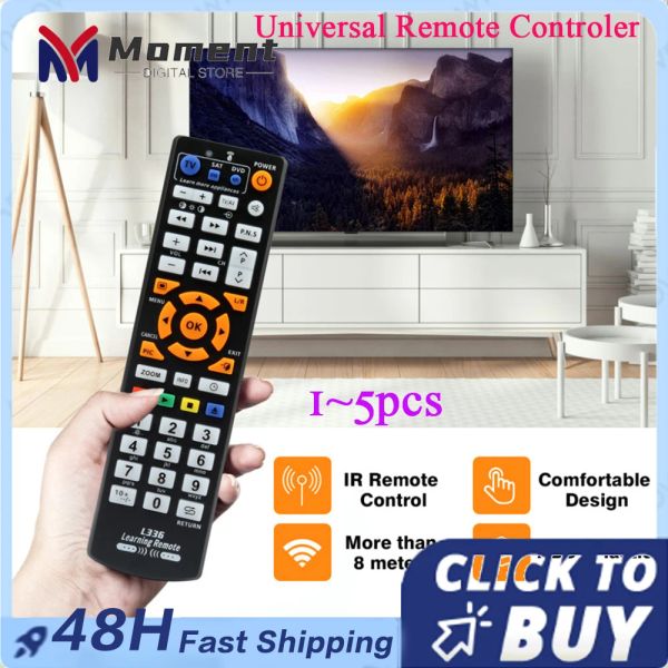 Control 1 ~ 5pcs Fácil de operar Universal Smart L336 Controlador de control remoto IR Controlador con función de aprendizaje para TV/VCR/SAT/CBL/STB