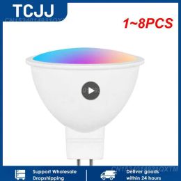 Controle 1 ~ 8pcs ZigBee WiFi Smart Dimable Bulb Gu10 MR16 RGB C+W LED Lichtondersteuning Alexa Assistant Voice Control