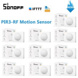 Contrôlez le capteur de mouvement SONOFF PIR3RF 10/1 pièces, fonctionne avec le pont SONORF RF433 via l'application eWeLink, alerte/notification en mode normal, scène intelligente