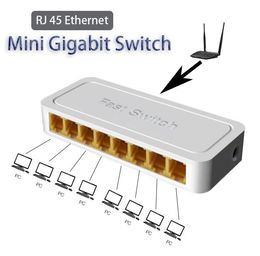 Contrôle 1000m Switch Game Switch RJ45 Commutateur Ethernet Smart Swither 8ports Network Switch Gigabit Fast Ethernet Adaptateur de chargement de jeu automatique complet