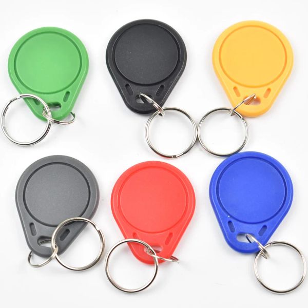 Contrôle 100pcs RFID Keytags MF 13.56 MHz 14443A M1 S50 Smart IC Key Ring Balise Keyfob Token Contrôle d'accès