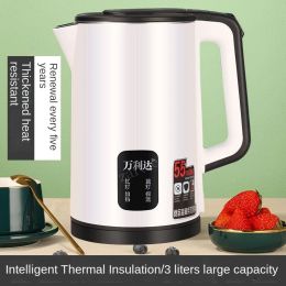 Contrôle 1500W Travel Electric Kettle Tea Coffee 3L avec température Contrôle Keepwarm Fonction Appareils Kitchen Smart Kettle Pot