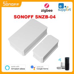 Contrôle 15 pièces SONOFF SNZB04 Zigbee capteur d'alarme de fenêtre de porte pour EWelink sécurité intelligente ZBBridge requis travail avec Alexa Google Home