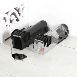 Contrôle 1pc Smart Selflocking Mousetrap Firm Firm Transparent Household Mouse Catcher Plastic réutilisable Humane Humane Indoor Outdoor Rat Trap