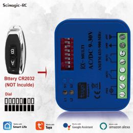 Contrôle 2 canaux Tuya Wifi Smart Life Home Automation Garage Door Control Control Rx Multi Receiver 433MHz 868MHz Interrupteur universel