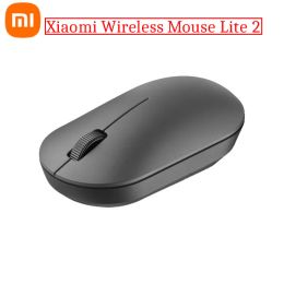 Controle 2022 Xiaomi Draadloze Muis Lite 2 2,4 GHz 1000 DPI Ergonomische Optische Draagbare Computermuis USB-ontvanger Kantoorspel Muizen Laptop