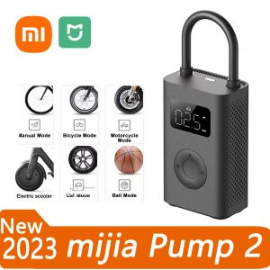 Controle 2023 Nieuwste Xiaomi Mijia Elektrische Luchtcompressor 2 Led Type C Inflator Multitool Luchtpomp voor Fiets Automotive Auto