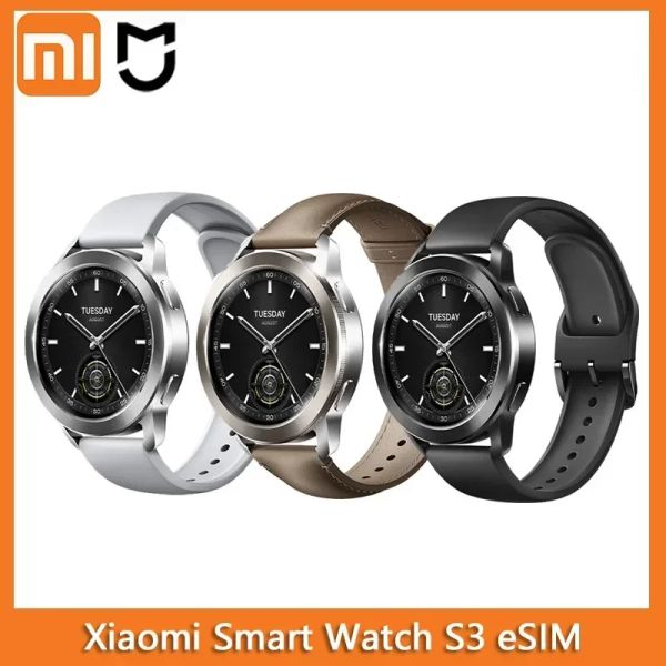 CONTRÔLE 2023 Xiaomi Smart Watch S3 ESIM Appeler Watch Blood Oxygène Tente cardiaque Détection de sommeil 5ATM Suivi sportif imperméable pour les femmes homme