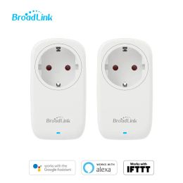 Controle 2Pack EU 16A Wifi smart Socket BroadLink SP4 Stekkers Stopcontacten Slimme stopcontacten Spraakbesturing door Alexa en Google Home