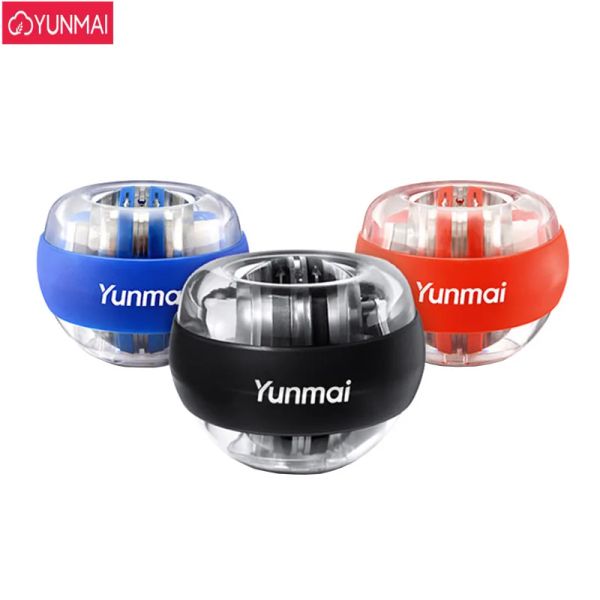 Control 3 colores Original Yunmai muñeca bola entrenador LED Gyroball esencial Spinner giroscópico antebrazo ejercitador Gyro bola descompresión