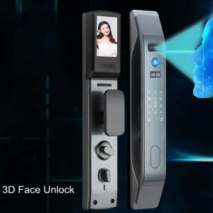 Contrôle la reconnaissance de la reconnaissance de visage 3D WiFi Smart Door Lock avec empreinte digitale Code de mot de passe RFID IC Carte de déverrouillage USMART GO App Lock