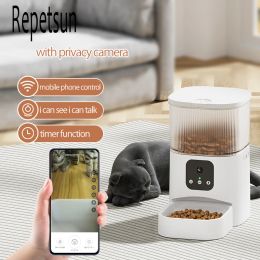 Controle 3L PET Automatische feeder Smart Recorder met HD Camera App Control Timer Voer kat en hondenvoer Dispenser Dispenser Pet Feeding Supplies