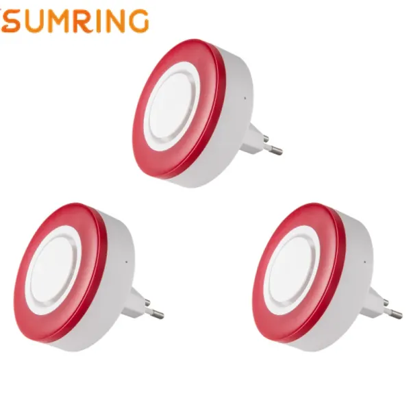 Control 3pcs Instalación simple de Smart Home Fire Alarm Siren Zigbee 3.0 SIRENA INSTRUIDAD INSERVANTE PEQUEÑA