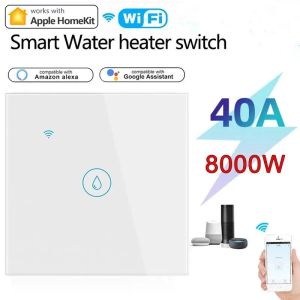 Contrôle 40A HomeKit Chauffeur d'eau interrupteur Smart Chaudière Chauffeur d'eau WiFi Commutateur d'éclairage Panneau Tiper High Power Support Alexa Alice